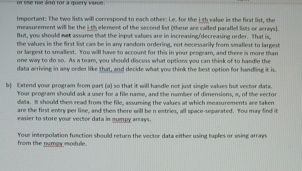 Activity #2: An Interpolation Function-to be done as | Chegg.com