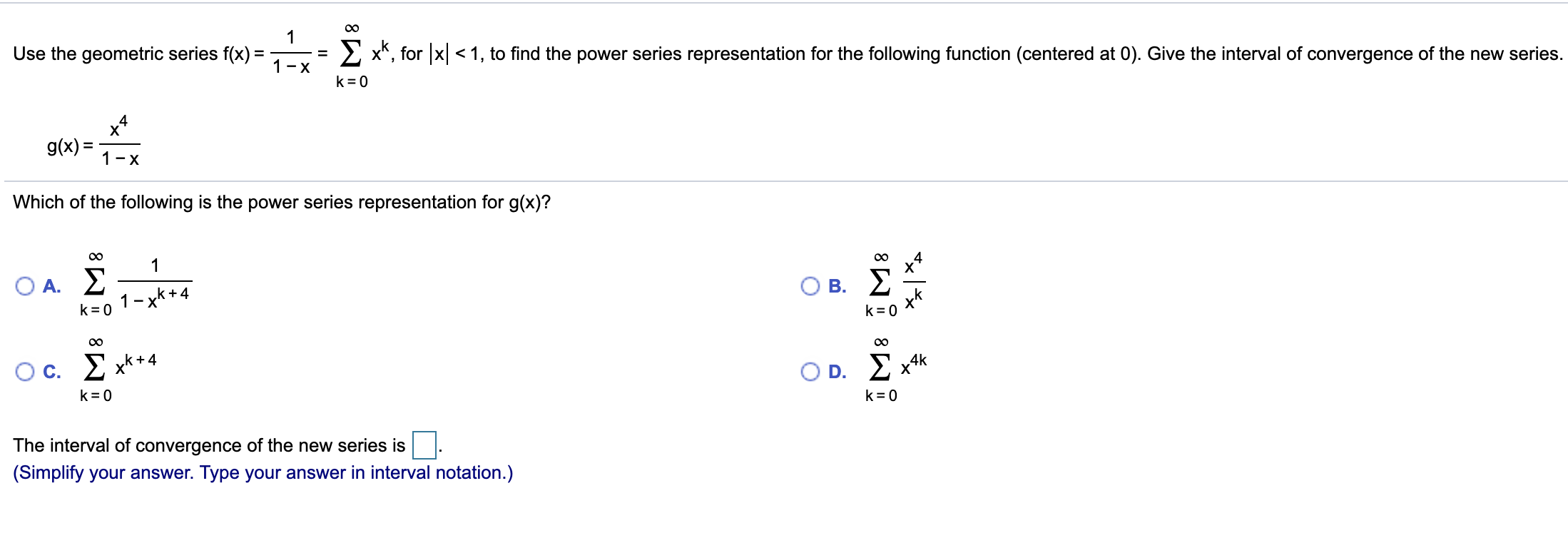 Solved 1 Use The Geometric Series Fx Exk For X 3416