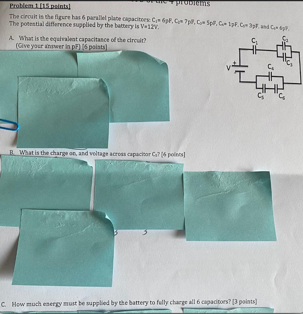 Solved 1 Problems Problem 1 [15 points) The circuit in the | Chegg.com