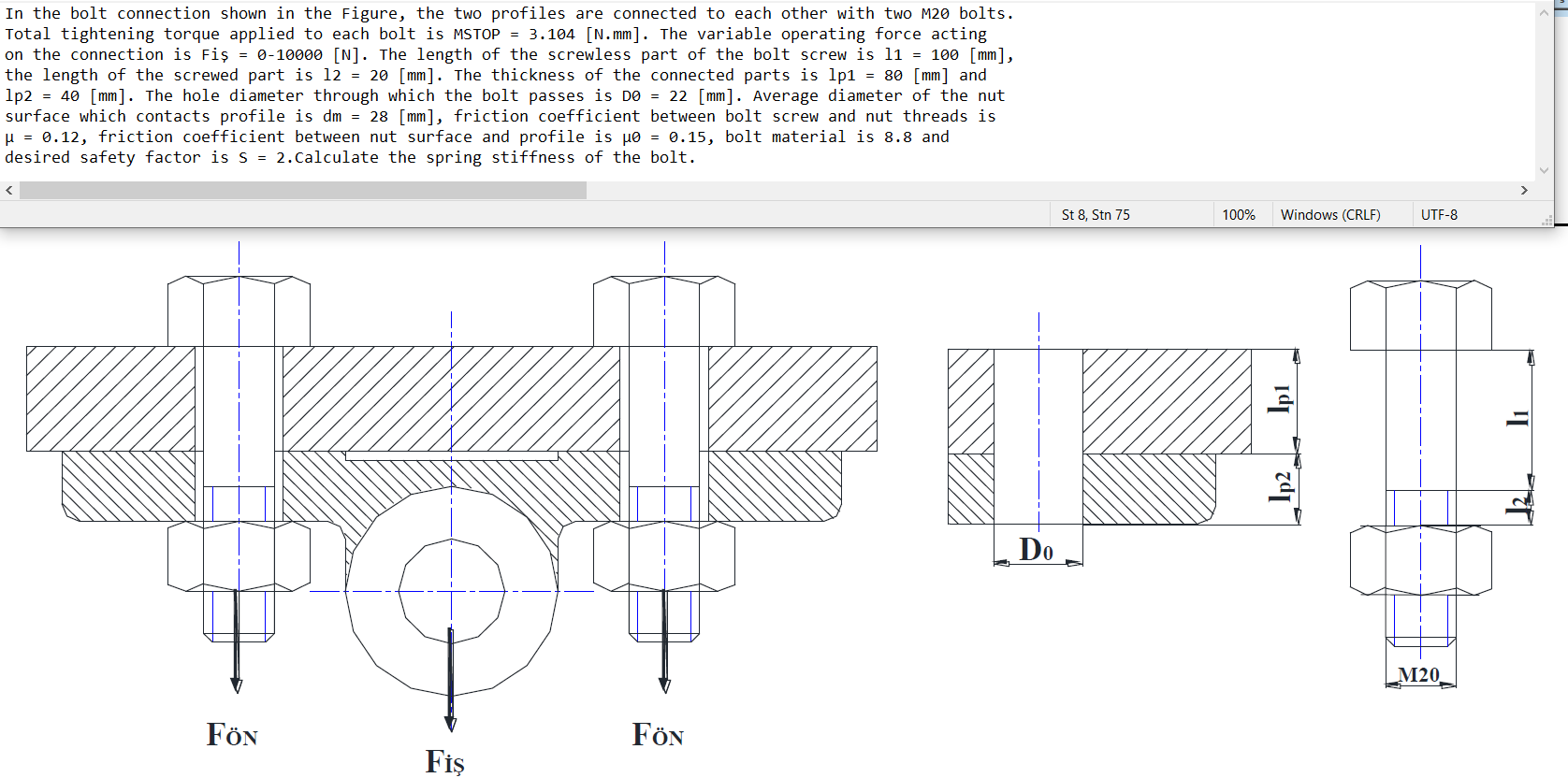 Solved In the bolt connection shown in the Figure, the two | Chegg.com