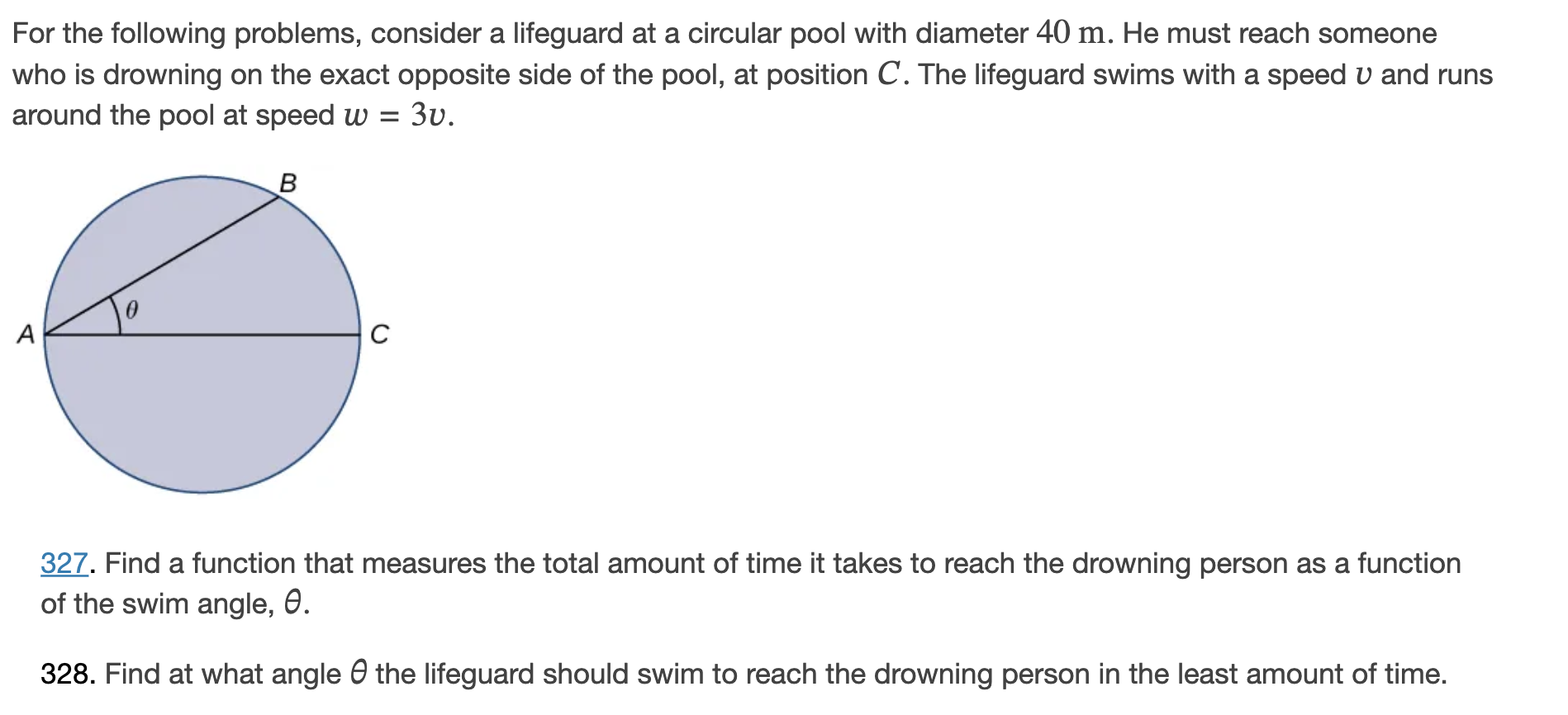 Solved For the following problems, consider a lifeguard at a | Chegg.com