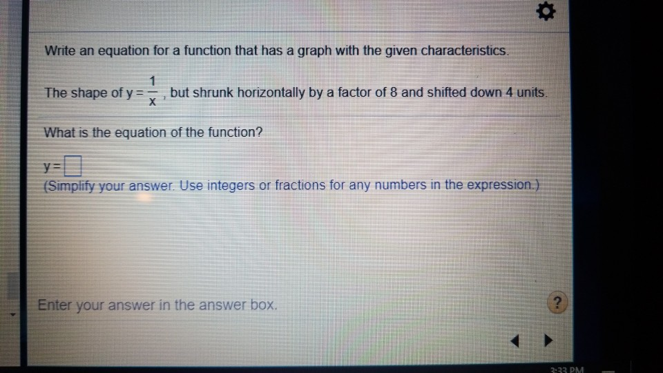 Solved Write an equation for a function that has a graph | Chegg.com