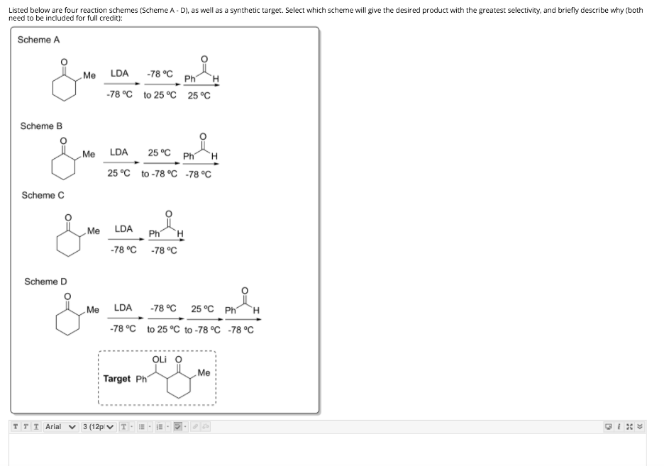 Solved Listed Below Are Four Reaction Schemes (Scheme A-D), | Chegg.com