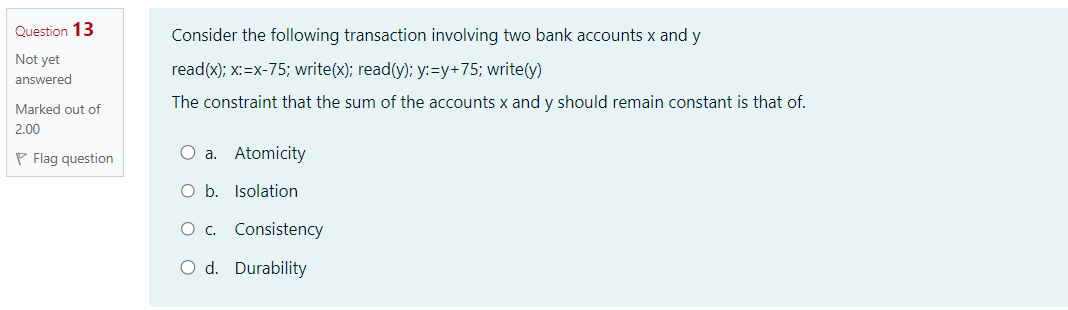 Solved Consider The Following Transaction Involving Two Bank | Chegg.com