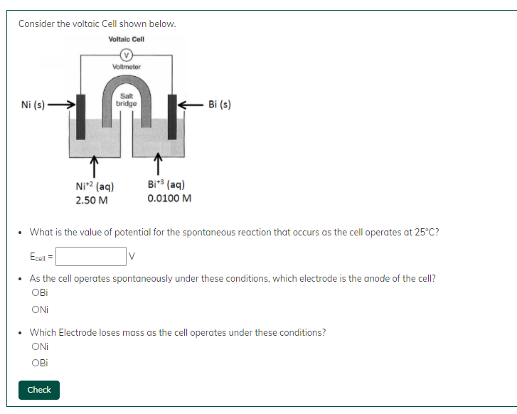 Solved Consider the voltaic Cell shown below. Voltaic Cell | Chegg.com
