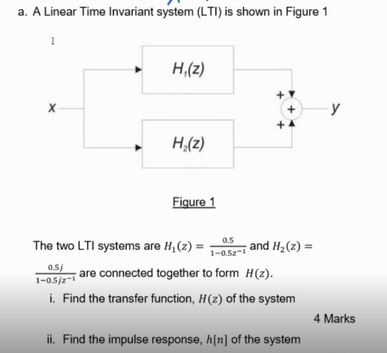 Solved a. A Linear Time Invariant system (LTI) is shown in | Chegg.com
