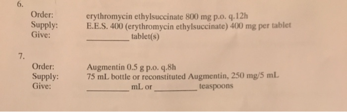 Erythromycin ethylsuccinate 800 mg