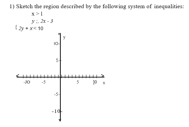 Solved 1) Sketch the region described by the following | Chegg.com