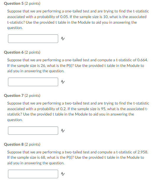 Solved Question 5 (2 points) Suppose that we are performing | Chegg.com