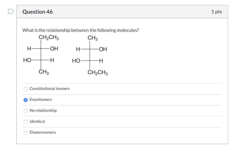 Solved Question 46 1 Pts What Is The Relationship Between 8757