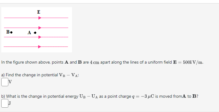 Solved In the figure shown above, points A and B are 4 cm | Chegg.com