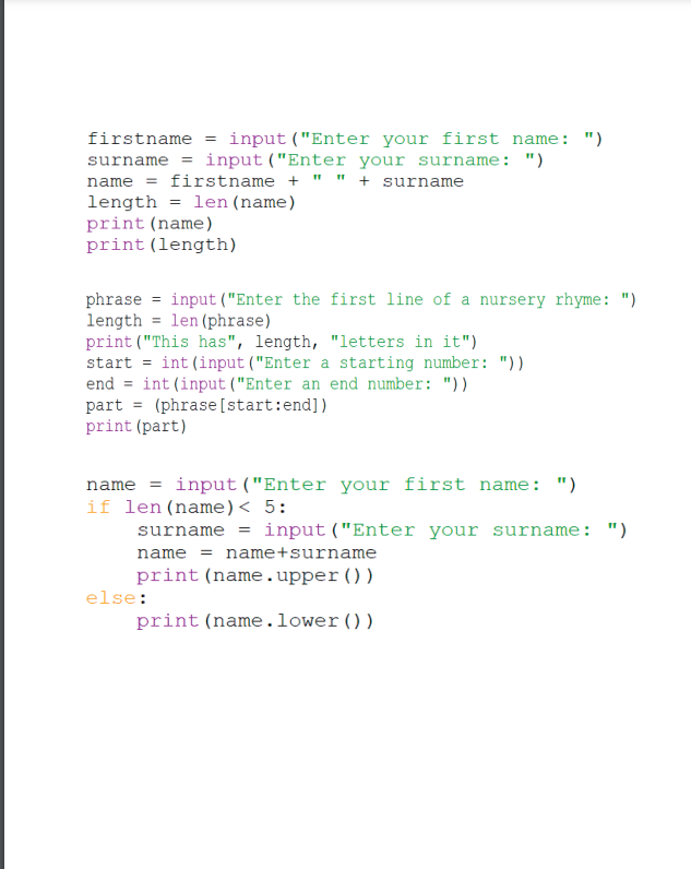 Solved PYTHON Type in all the code but comment on its | Chegg.com