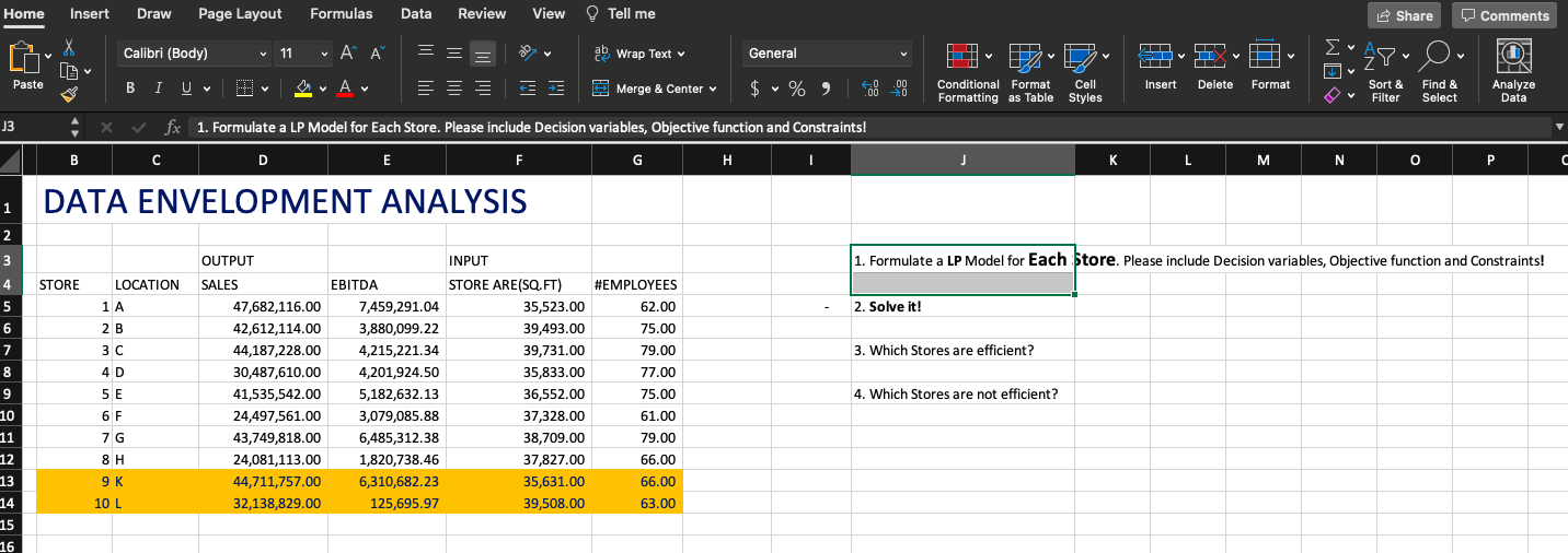 Solved 1. Formulate an LP Model for Each Store. Please | Chegg.com