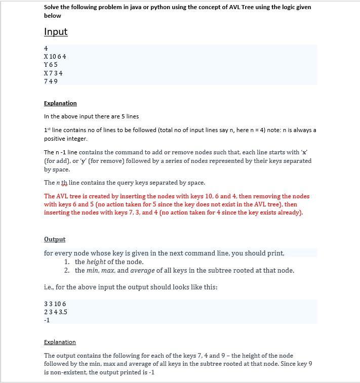 Solved Solve the following problem in java or python using | Chegg.com