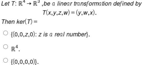 Solved Let Tr4 →r®be A Linear Transformation Defined By 2794