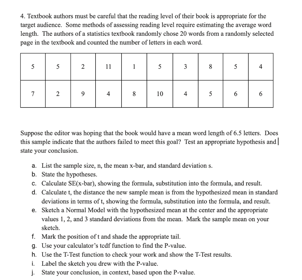 Solved 4. Textbook authors must be careful that the reading | Chegg.com