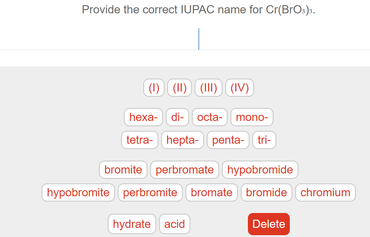 Solved Which has the correct nameformula combination? A)