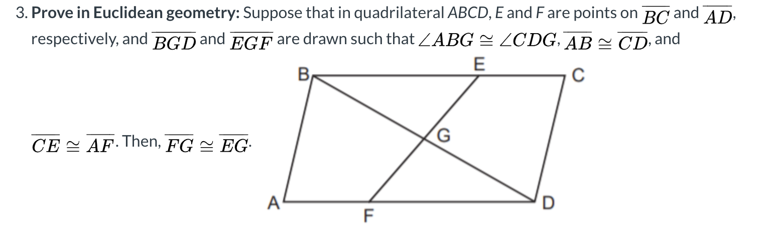 Solved 3. Prove in Euclidean geometry: Suppose that in | Chegg.com