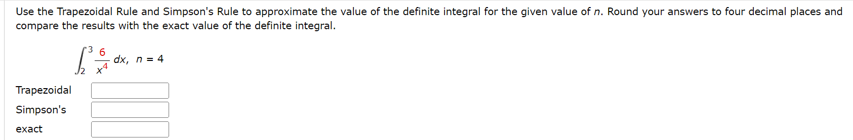 Solved Use the Trapezoidal Rule and Simpson's Rule to | Chegg.com