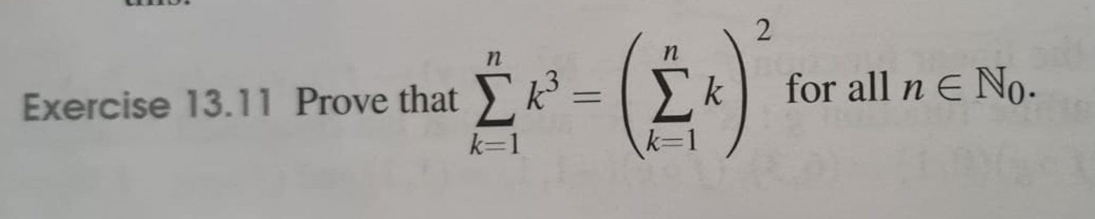 Solved Exercise 13 11 ﻿prove That ∑k 1nk3 ∑k 1nk 2 ﻿for All