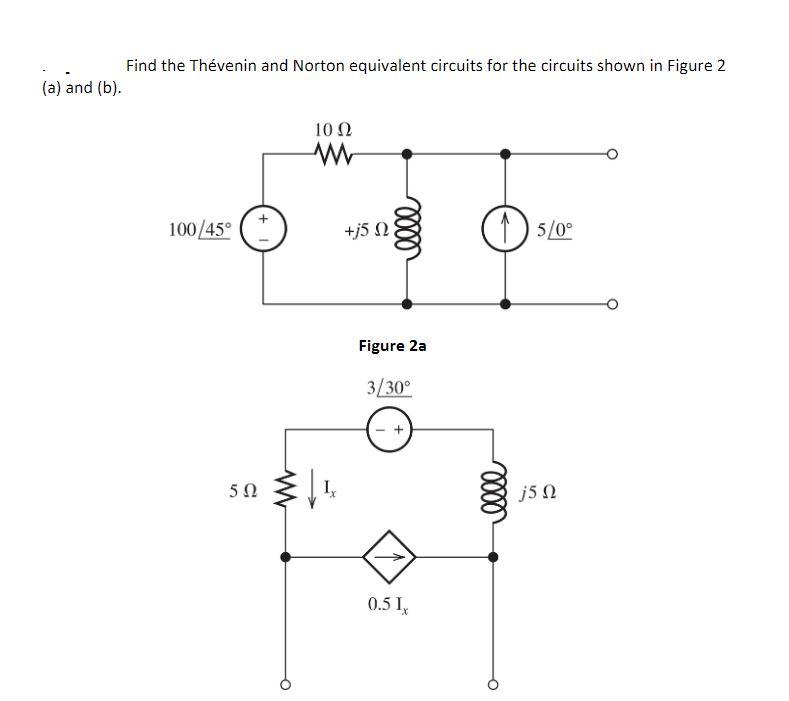 Solved Find The Thévenin And Norton Equivalent Circuits For | Chegg.com