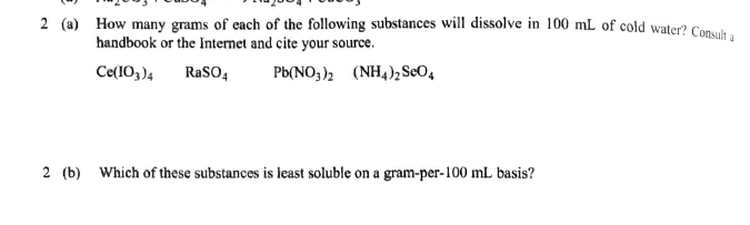 Solved 7. For each of the following water-soluble compounds, | Chegg.com