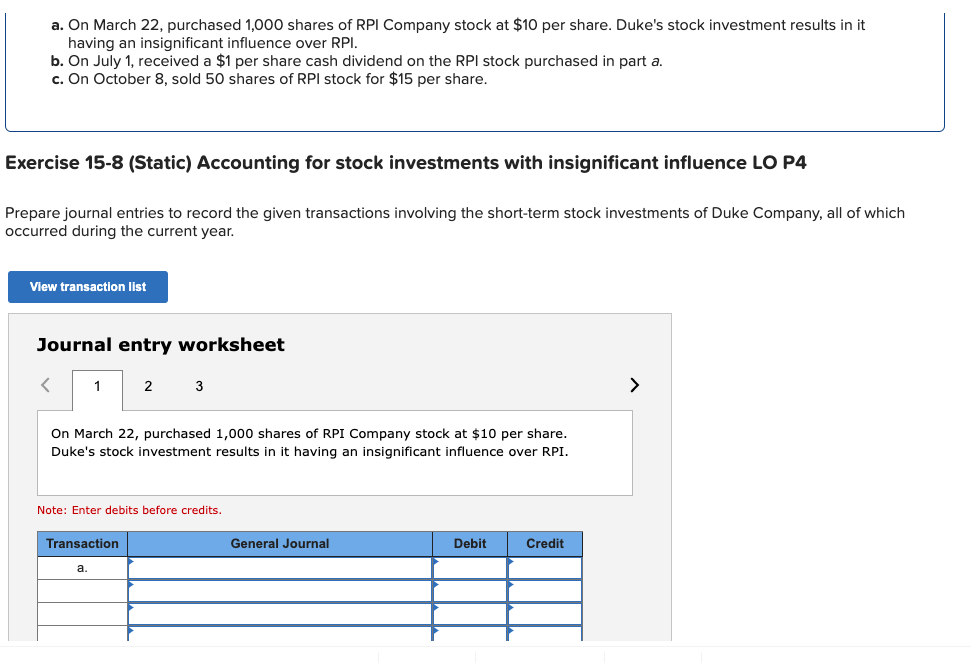 Solved a. On March 22, purchased 1,000 shares of RPI Company