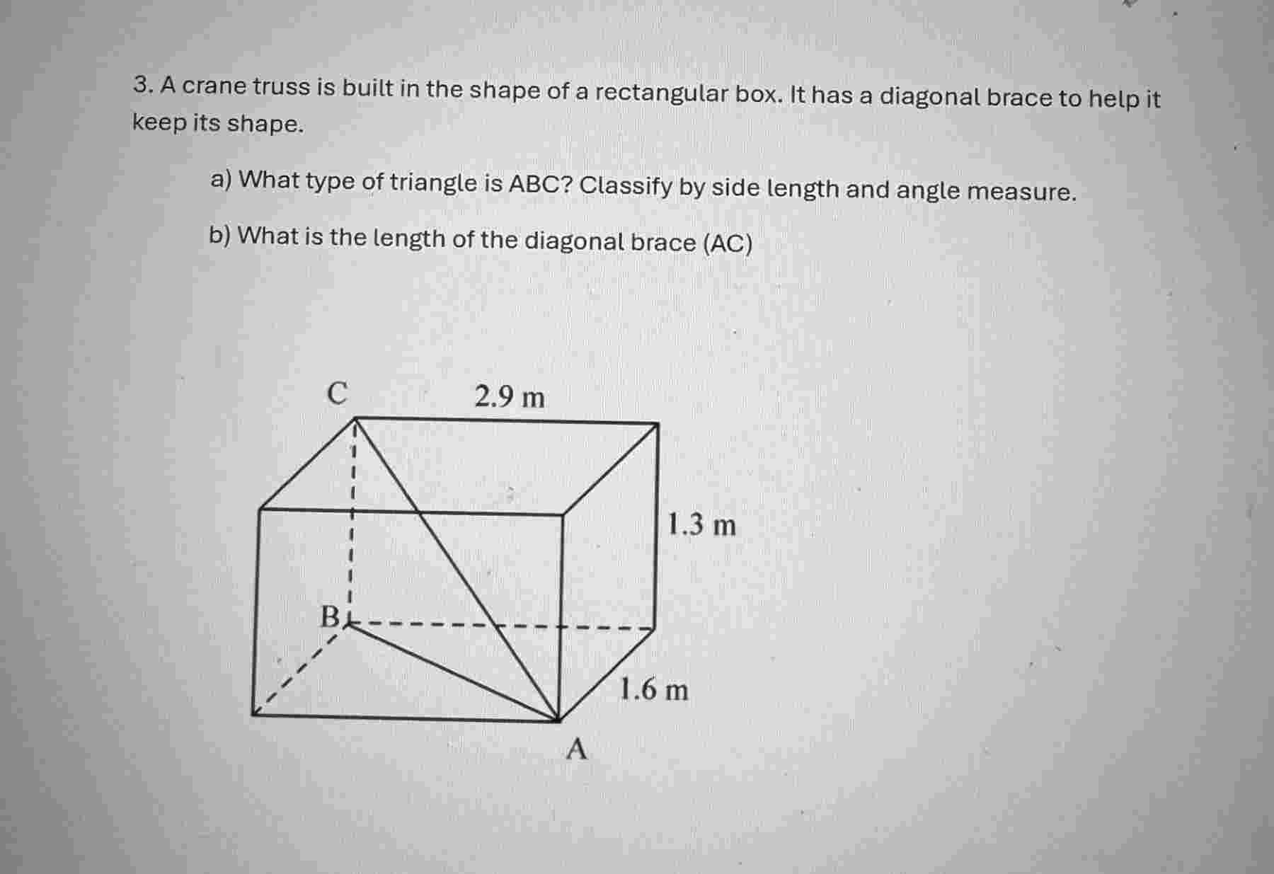 3. ﻿A crane truss is built in the shape of a