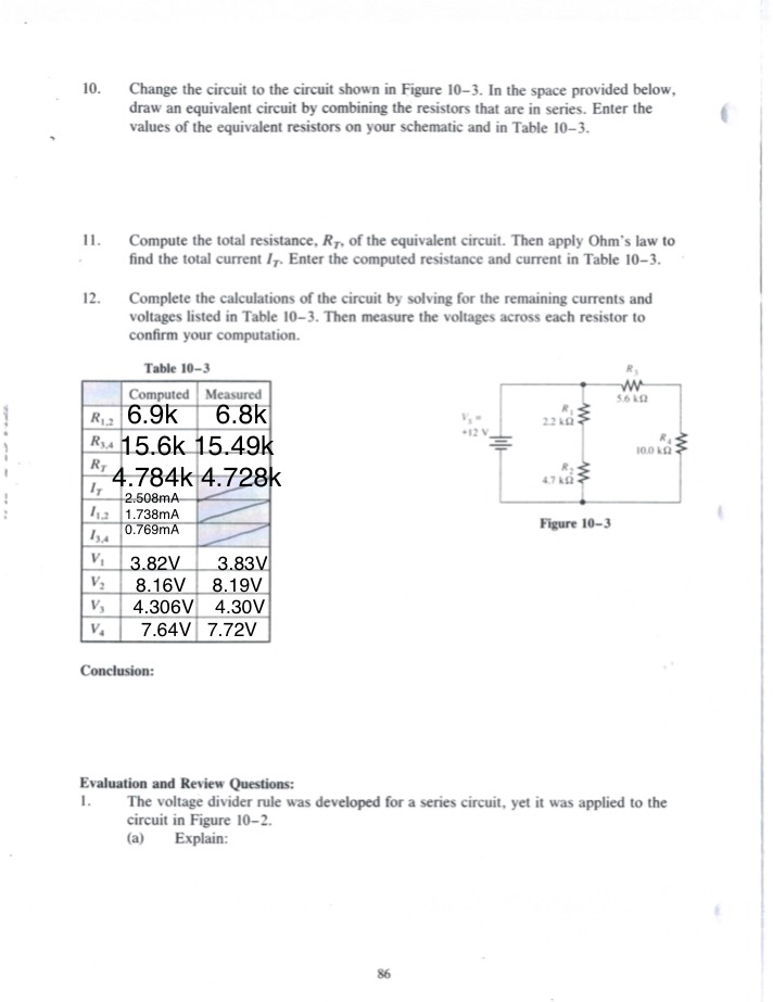 (b) Could The Voltage Divider Rule Be Applied To The | Chegg.com