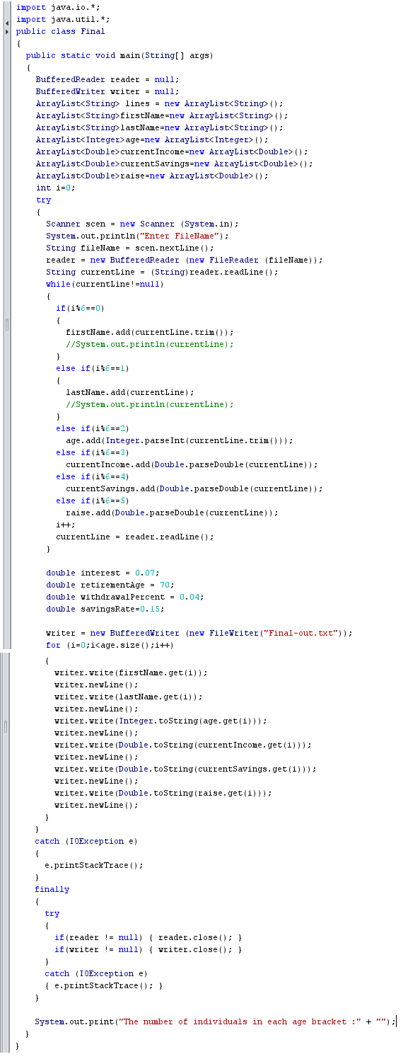 Solved In java, calculate and print out the number of | Chegg.com