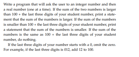 Solved Write a program that will ask the user to an integer | Chegg.com
