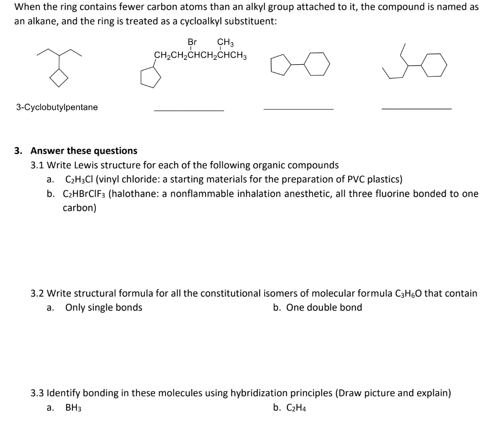 Solved 1. Name these compounds using IUPAC system 1. 2. Chegg