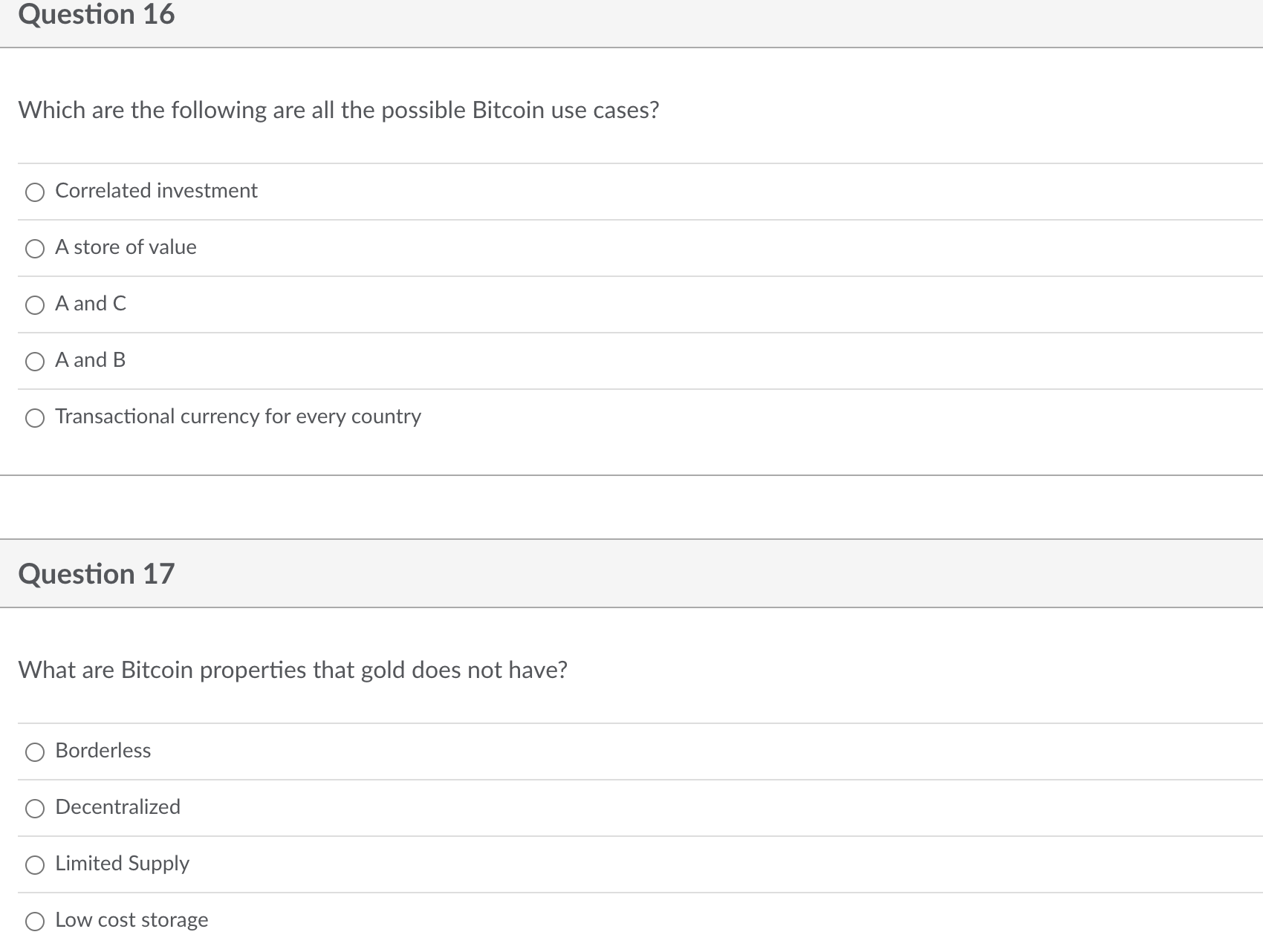 Solved Which are the following are all the possible Bitcoin | Chegg.com