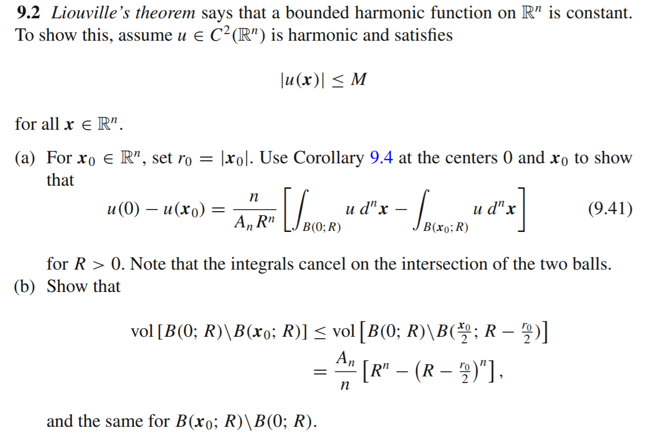 9.2 Liouville's Theorem Says That A Bounded Harmonic | Chegg.com