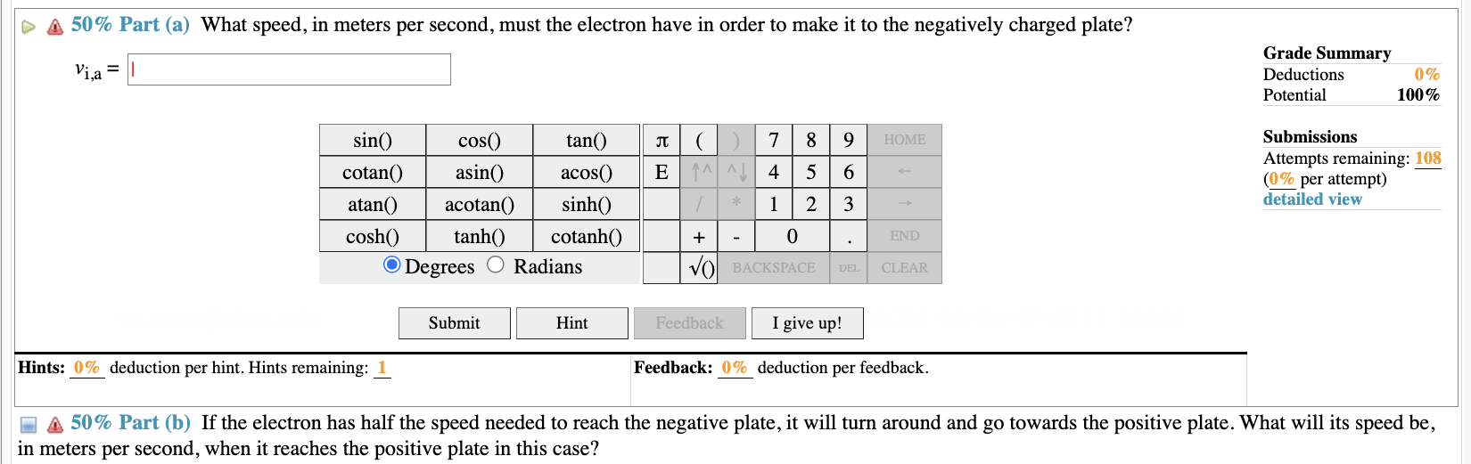 Solved (4\%) Problem 7: Consider the parallel-plate | Chegg.com