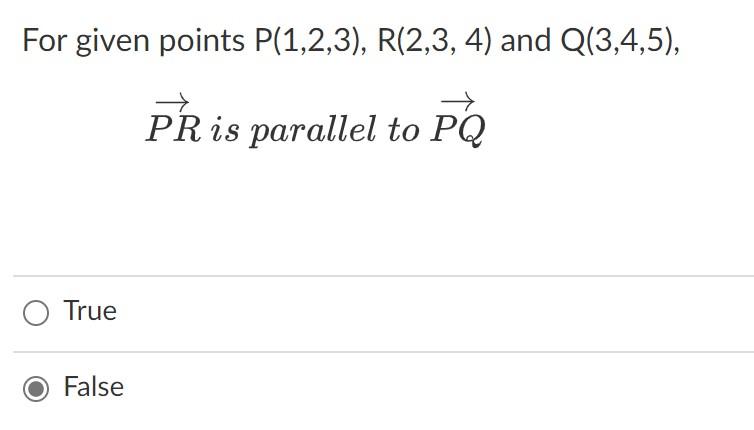 Solved For Given Points P(1,2,3), R(2,3, 4) And Q(3,4,5), PR | Chegg.com