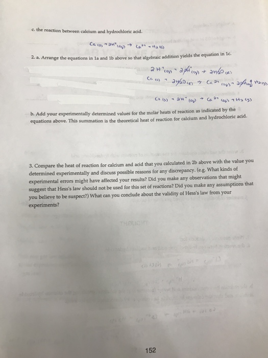Solved i. number of moles of water formed in the reaction