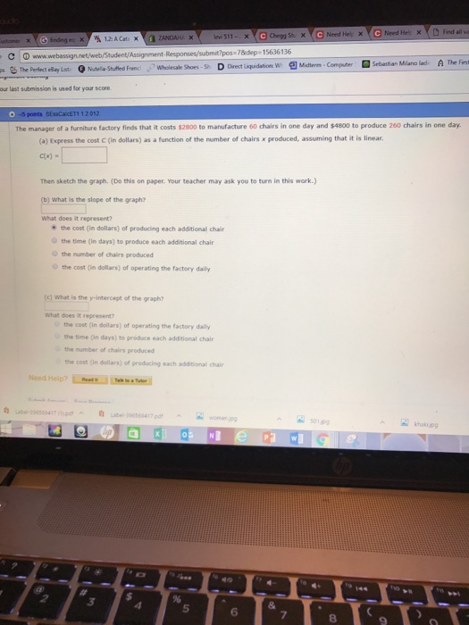 Solved The manager of a furniture factory finds that it | Chegg.com