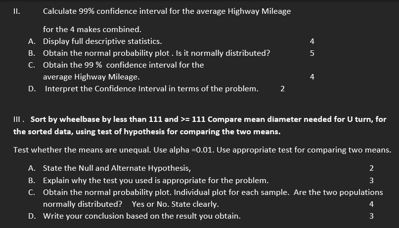 Solved Final Data Analysis project 85 points DUE DATE | Chegg.com