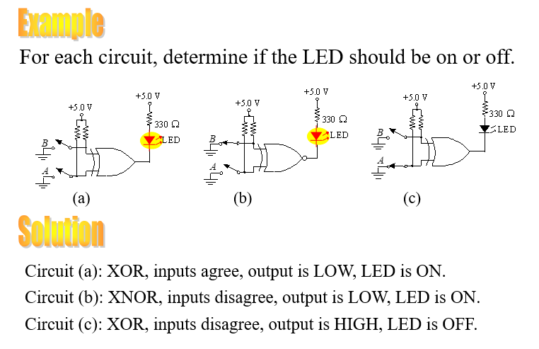 Solved I'm confused as to why the LED is ON while the output | Chegg.com