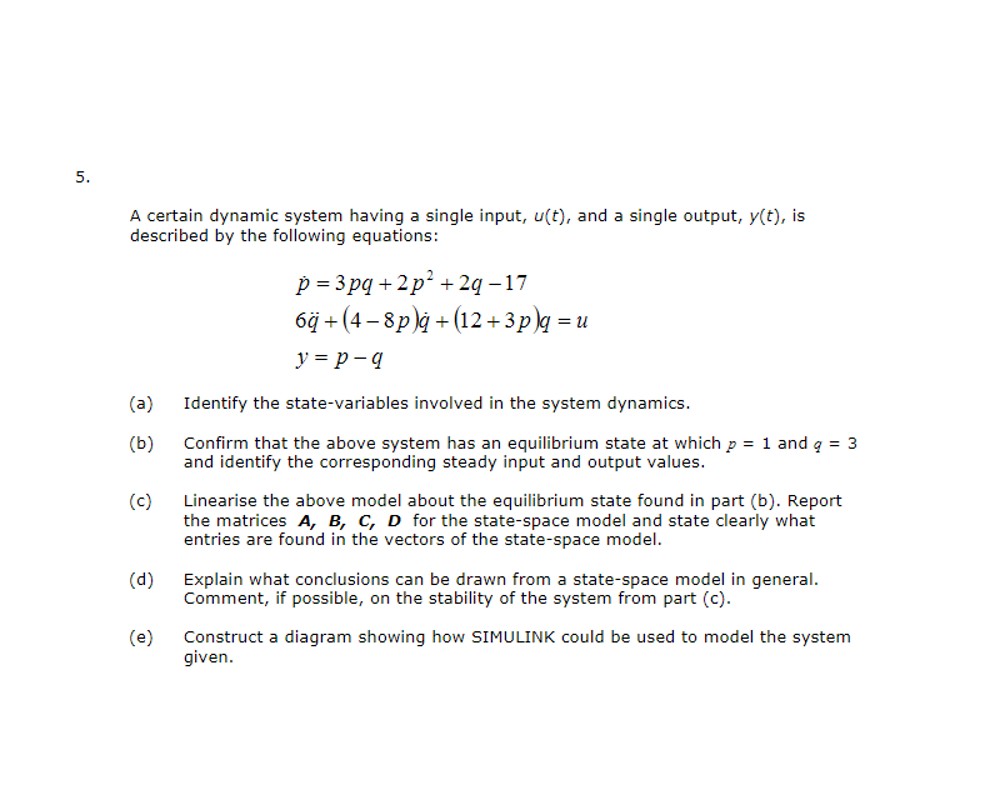 Solved Solve this question from a system analysis worksheetA | Chegg.com