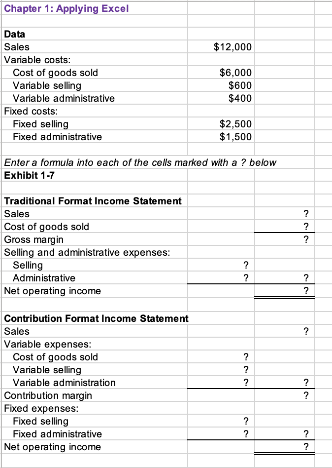 Solved Required information The Chapter 1 Form worksheet is | Chegg.com