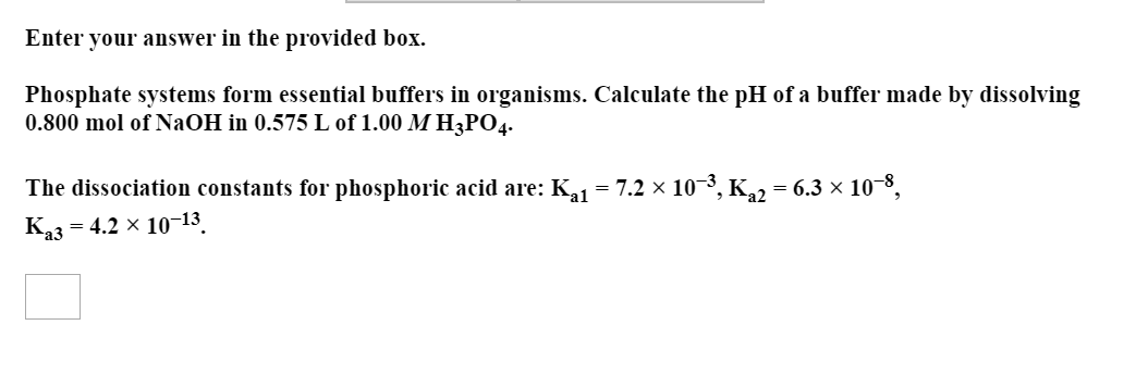 Solved Enter your answer in the provided box. Phosphate | Chegg.com