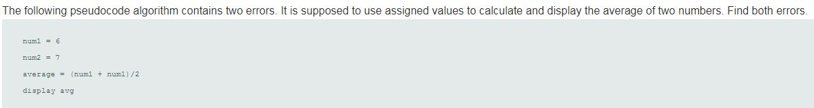 Solved The following pseudocode algorithm contains two | Chegg.com