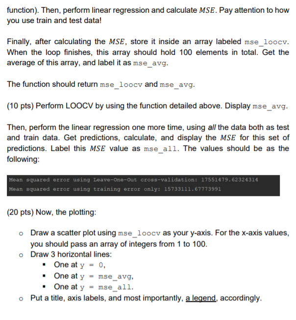 In this lab, we will perform linear regression using | Chegg.com