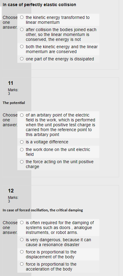 Solved In case of perfectly elastic collision one Choose the | Chegg.com