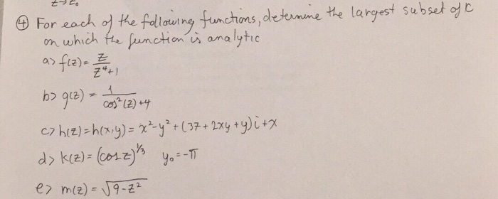 Solved For Each Of The Following Functions, Determine The | Chegg.com