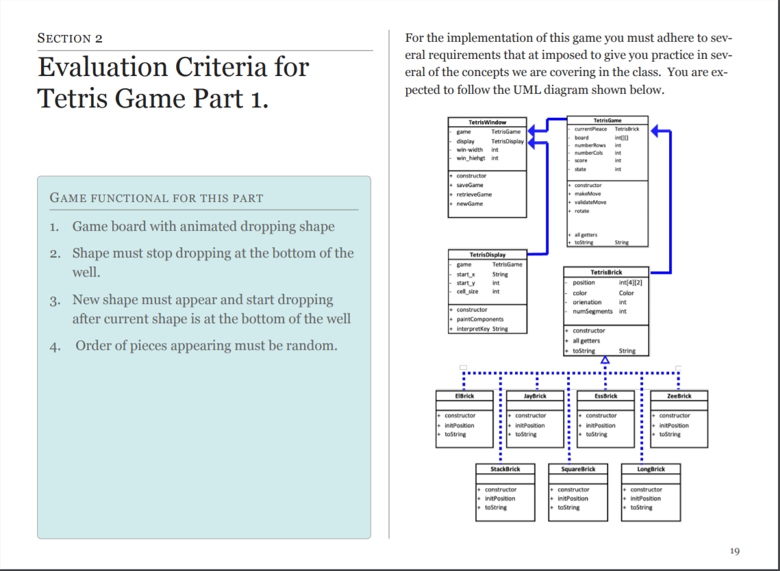 Java Game Programming - Tetris