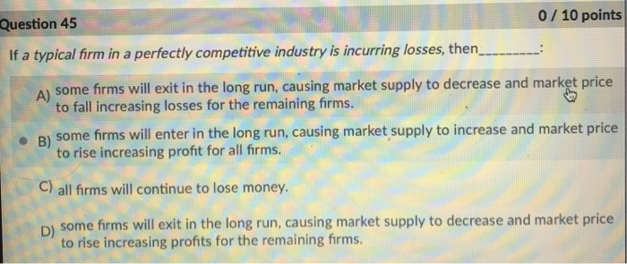 in a perfectly competitive market why does intro of firms not shift supply