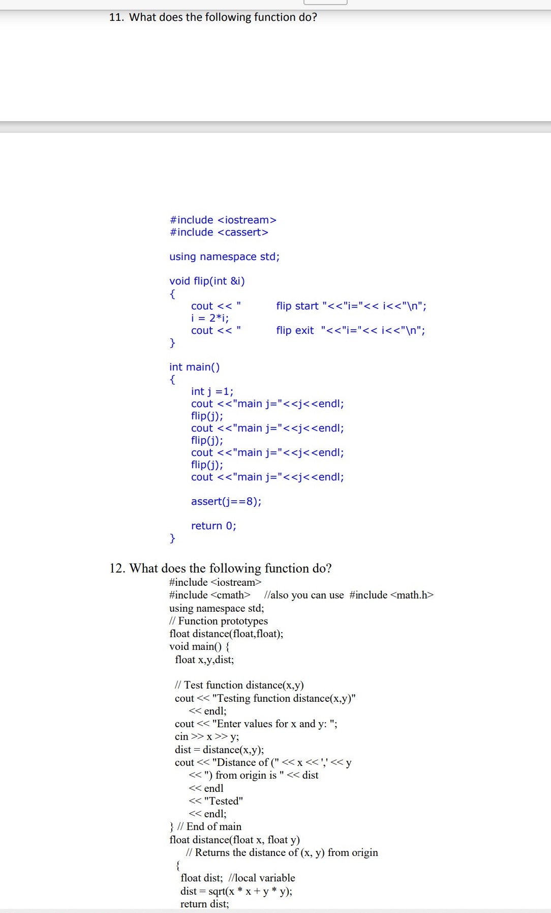 Solved 11. What does the following function do? \#include | Chegg.com